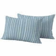 thumbnail image 6 of Light Blue Striped Outdoor Pillow Covers 20x12 Inch Lumbar Pillow Covers Set of 2 Waterproof Decorative Throw Pillow Cases Farmhouse Stripes Modern Vintage Cushion Covers for Patio Furniture Garden, 6 of 8