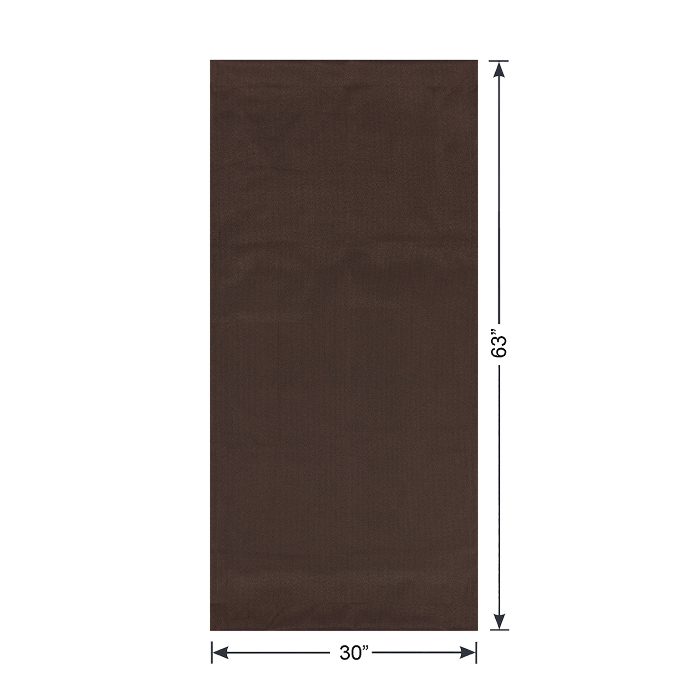 Mainstays Brown Solid Blackout Rod Pocket with Back Tabs Curtain Panel Pair, Set of 2, 30" W x 63" L