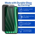 thumbnail image 4 of onn Privacy Screen Protector for iPhone® 15 Pro, 180° Privacy, Made with Durable Glass by Corning™ for Ultimate Drop & Scratch Protection, Includes Advanced Easy Application Tray, 4 of 8