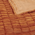thumbnail image 6 of Home Soft Things Stretchy Solid Color Faux Fur Throw Blanket with Micromink Back, Luxury Soft Cozy Plush Fluffy Fuzzy Reversible Thick Warm Throw Blanket, 50x60 inches, Burnt Orange, 6 of 10