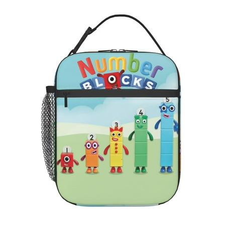 Numberblocks Lunch Bag Insulated Portable Reusable Lunch Box With Zipper For Picnic Work Office Travel