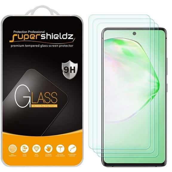 [3-Pack] Supershieldz for Samsung Galaxy A91 / S10 Lite Tempered Glass Screen Protector, Anti-Scratch, Anti-Fingerprint, Bubble Free