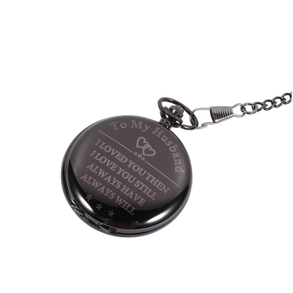 HOOWIFFY Fashion Vintage Pocket Watch Pendant with Chain Assorted Colors Practical and Stylish