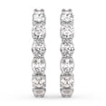 thumbnail image 3 of Lab Diamond Hoop Earring | 7 Carat IGI Certified Oval Shape Saylor Hoop Earrings | 14K White Gold | Prong Setting FG-VS1-VS2 Quality | Friendly Diamonds, 3 of 5