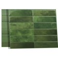 thumbnail image 2 of 1/5/10 piezas de pegatinas de pared 3D de mosaico verde, despegables y adhesivas, para panel de pared, autoadhesivas, mate, para azulejos contra salpicaduras, para cocina y baño, 2 of 5