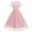 Pink, variant on Vintage Cocktail Dresses for Women 1950S Mesh Patchwork Midi Dress Flowy Swing Short Sleeve A-Line Pleated Dresses 50S Party Prom Dress Pink S