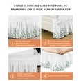 thumbnail image 5 of Leaf Bed Skirt King Size 18" Drop Sage Green Plants Watercolor Hand Drawn Ruffled Wrap Around Bed Skirts Adjustable Elastic Bedskirt Dust Ruffle for King Size Bed, 5 of 7