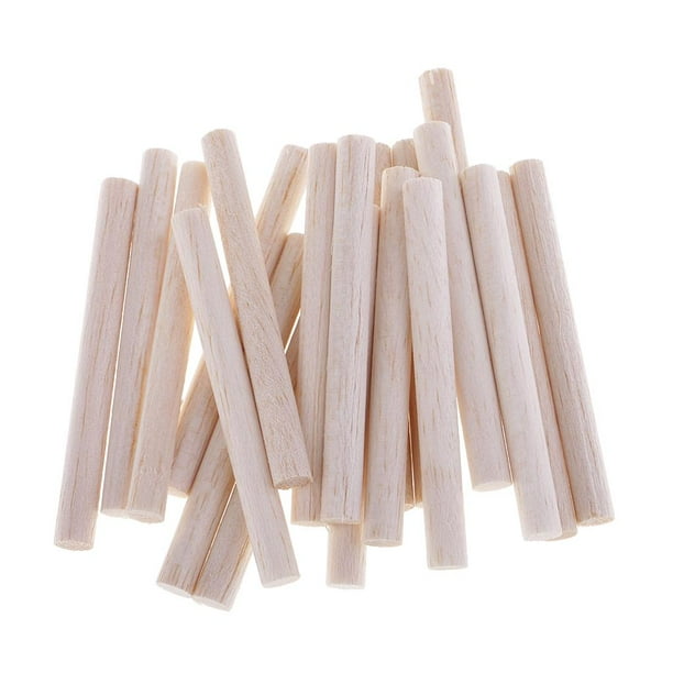 Handmade Miniature Crafts Woodworking Balsa Wood Round Sticks Dowel Rod for Sand Models Hobbies Craft 80mm