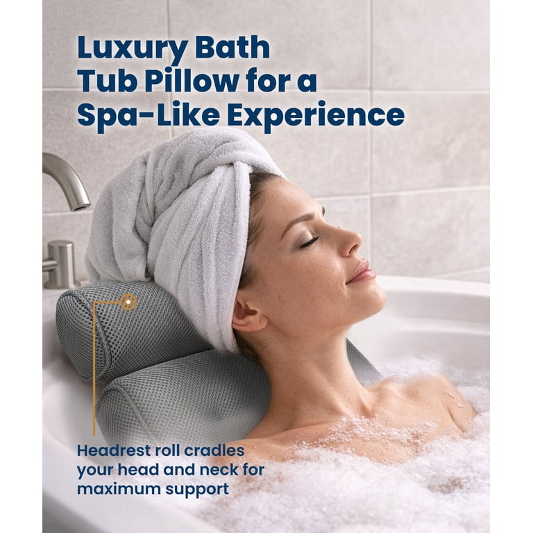 Everlasting Comfort Bath Pillow Grey photo 4