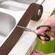 thumbnail image 3 of Xiao Hua Cinta de sellado para baño y cocina, color gris, autoadhesiva, impermeable, de PVC, 1 unidad, 1,05 pulgadas x 10,5 pies, 3 of 5