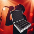 thumbnail image 4 of TISHITA Mic Carrying Case Stage Performance Party Studio Control Room Aluminum Alloy Silver, 4 of 7
