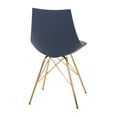 thumbnail image 5 of OSP Home Furnishings Oakley Chair in Navy Faux Leather with Gold Chrome Base, 5 of 6
