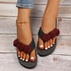 thumbnail image 4 of Amzcrzy Zapatos de mujer,Zapatos de mujer,Zapatillas de mujer, Zapatos de moda para mujer, zapatillas informales con punta redonda y tacón de cuña, sandalias de playa florales Sandalias Mujer Zapatil, 4 of 4