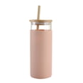 thumbnail image 2 of Silicona Alta Paja De Vidrio De Borosilicato Botella De Vidrio De Una Sola Capa 600Ml Taza De Té Con Tapa De Bambú Manga De Aislamiento De Paja Para Oficina Hogar 1Pcs Manga Vogacara HA026595-01, 2 of 6