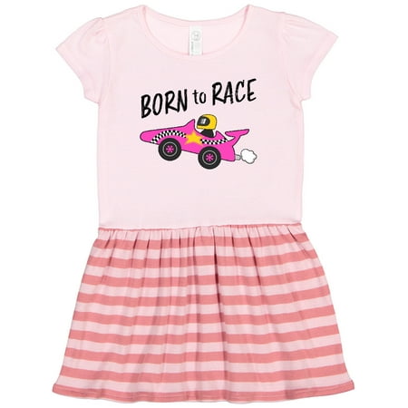 

Inktastic Born to Race- Pink Race Car Gift Toddler Girl Dress