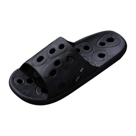 

KI-8jcuD Black Sandals For Dress Women Slippers Fashionable New Pattern Solid Color Indoor Bathroom Quick Drying Non Slip Flat Bottom Comfortable Womens Knit Slippers Non Slip Womens House Slippers