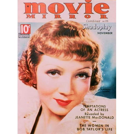 Mirror Magazine - Claudette Colbert - movie POSTER (Movie Mirror Magazine Cover 's Style B) (11