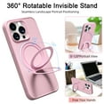 thumbnail image 2 of Case for iPhone 14 with Magnetic [Rotatable Invisible Ring Stand] [Compatible with MagSafe] Soft Microfiber Lining Military-Grade Drop Protection Phone Case for iPhone 14, Pink, 2 of 6
