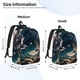 thumbnail image 2 of Balery Artistic Starry Sky Moon Book Mochila Clásica Impresa Básica para Viaje, Mochila Escolar Resistente al Agua, Mochila de Lona con Correas Ajustables-Medium, 2 of 5