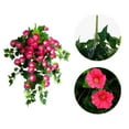 thumbnail image 5 of Gmogad 12-Fork Artificial Morning Glory Hanging Silk Flowers Wall Decor Bendable Stems for Living Room Bedroom Balcony Wedding Party Indoor Outdoor Decoration, 5 of 6