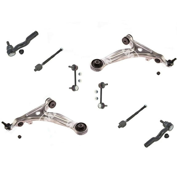 8 Pcs Kit Lower L/R Control Arms Inner Outer Tie Rods for Mazda RX-8 2004-2008