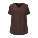 thumbnail image 4 of Camisetas de Verano de Manga Corta de las Mujeres Tira de Color Sólido Grande de Punto de Cuello Redondo, Poliéster Ligero para Uso Diario Y de Ocio Casual, 4 of 7