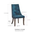 thumbnail image 2 of Room Designs Set of 2 Dining Chairs Light Brown / White Contemporary Square, 2 of 4