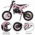 thumbnail image 2 of Seipouy 49cc Gas Dirt Bike - 2 Stroke Motorcycle with Off-Road Tires, Dual Disc Brakes & Shock Absorbers - Beginner Motocross Bike with Comfort Seat Cushion for Youth Children Riders, 2 of 8