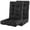 Black, variant on Rocking Chair Cushion, Thickened Tufted Seat and Back Cushion with Ties, Suitable for Indoor/Outdoor Rocker