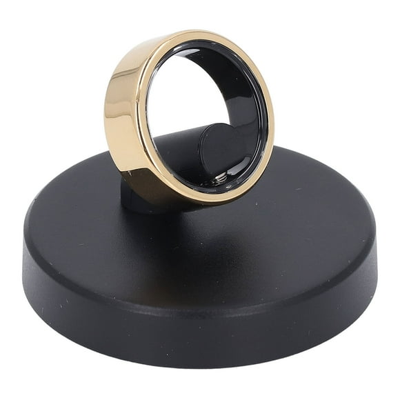 Smart Ring, Sports Tracking Sleep Monitoring IP68 Waterproof Ealth Tracker Activity Tracker Sleep Fitness Tracker Ring with Charging Cable Base for Women Men, with APP, Gold