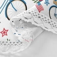 thumbnail image 4 of Coolnut Patriotic Star Round Tablecloth with Zipper Umbrella Hole, Waterproof Washable Polyester Fabric Table Cover for Outdoor Patio Garden Party, 60", 4 of 7