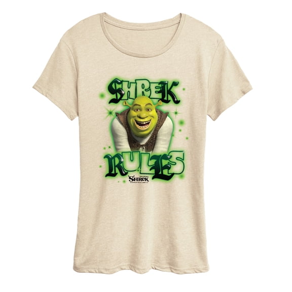 Shrek - Graffiti Shrek Rules - Women's Short Sleeve Graphic T-Shirt