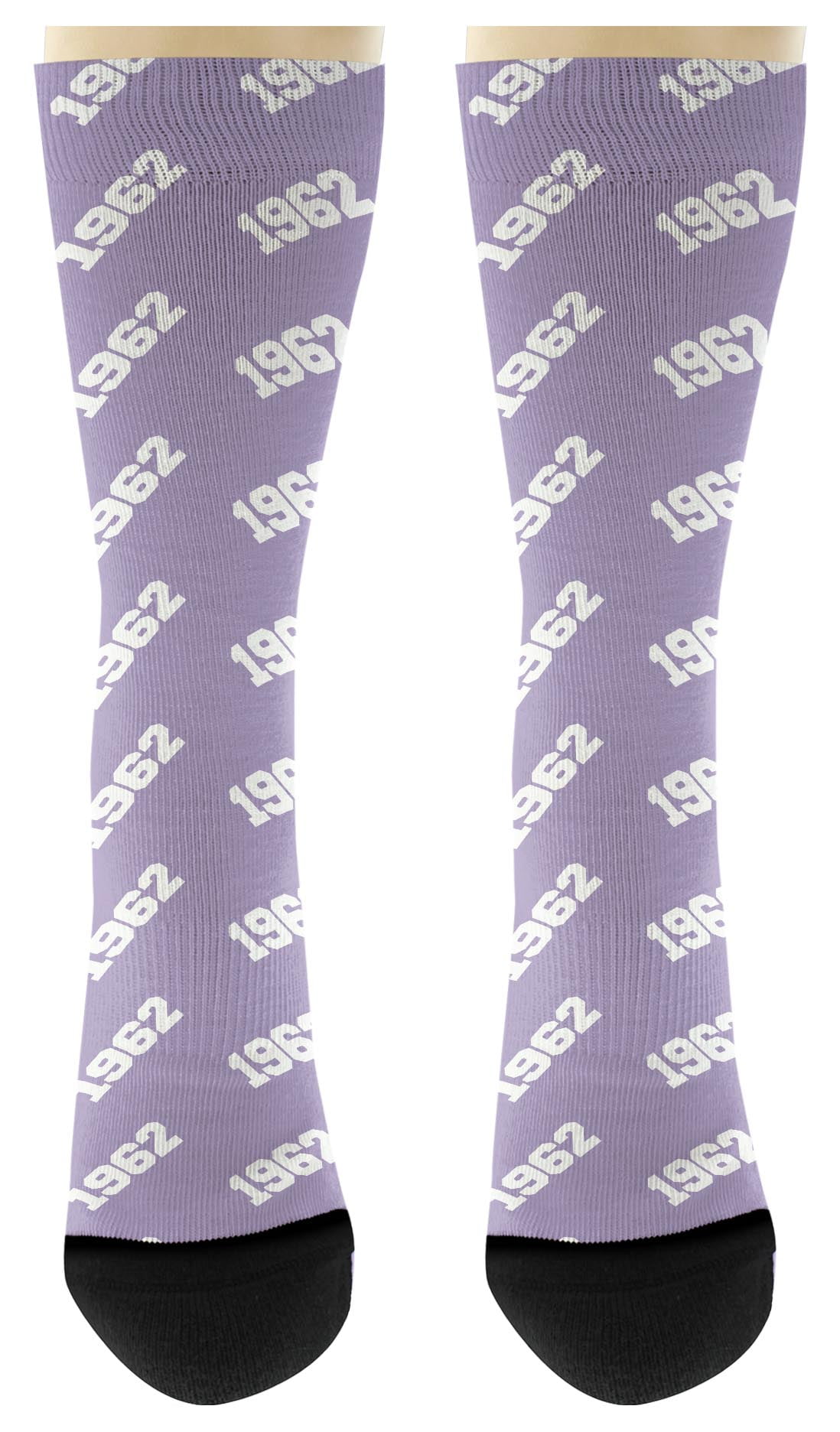 Est 1968 Purple Socks Purple Birthday Celebration Cotton Novelty Socks 