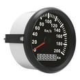 thumbnail image 3 of Velocímetro GPS de 3 a 3/8 pulgadas, indicador de velocidad de 200 km/h, retroiluminación roja, 12 V/24 V, universal para coche, motocicleta, barco, camión, 3 of 14