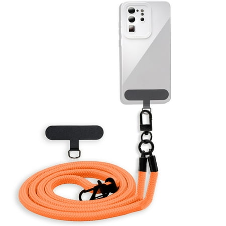 Necklace Case for Huawei P8 LITE 2017 / P9 LITE 2017 in ORANGE Lanyard adjustable strap