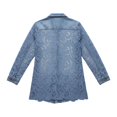 thumbnail image 6 of Jean Jacket for Women Lace Hollow Lapel Casual Dressy Denim Jacket Coat, 6 of 6