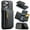 Black, variant on 2 in 1 Detachable Back Cover Compatible with iPhone 16e, Wallet Case with Zipper Card Holder RFID BLOCKING Premium PU Leather Pocket Phone Cases for iPhone 16e, Coffee