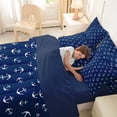 thumbnail image 4 of spefrowx Ocean Anchor Twin Bedding for Men, Navy Nautical Marine Bedding Comforter Set, Navy Reversible, 7 Pieces, 4 of 6