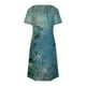 thumbnail image 4 of Vestido Corto de Verano Moda Gradiente Corto de Manga en V Cuello Vestido Casual, Poliéster Ligero de Verano, Lavado de Manos, 4 of 7