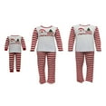 thumbnail image 1 of MesaSe Correspondant à la Famille Pyjamas Parent-Enfant Costumes Santa Rayures Tops + Pantalons Ensemble, 1 of 7