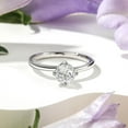 thumbnail image 4 of Oryn Jewelry 14K White Gold Plated Rings - 1.68 Ct Round Cut Moissanite Solitaire Fine Ring for Women's - Bridal Engagement Wedding Promise Rings - Anniversary Prong Set Ring, 4 of 4