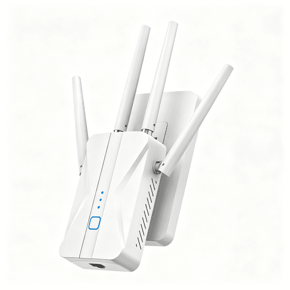 GJX Ac1200 Wifi Extender,Dual Band 5Ghz&2.4Ghz Wifi Signal Booster,Up to 12980 Sq.Ft Coverage,3-In-1 Wireless Repeater Router Amplifier with Ethernet Port for Home