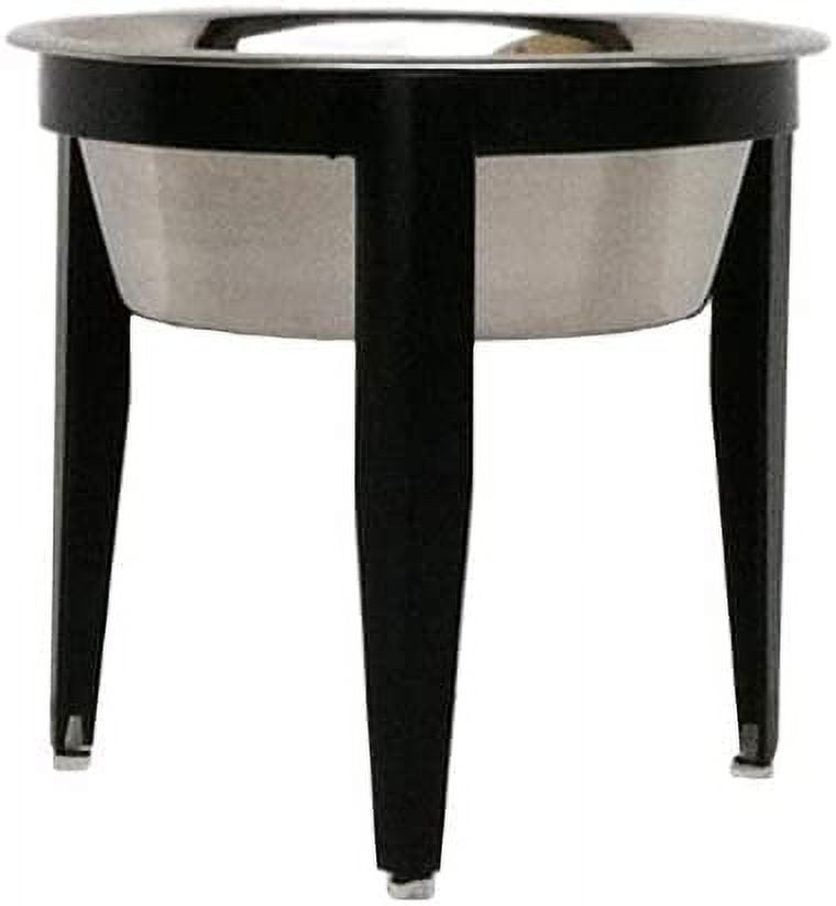 NMN Designs Vision Outdoor/Indoor Elevated Single Diner for Dogs - 10" Tall - Modern Minimalist Metal Dog Bowl Stand - Stylish Raised Pet Bowl for Large Breed - Premium Stainless Steel Bowl
