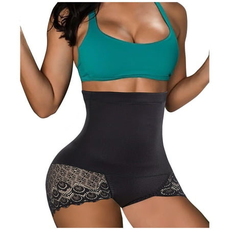 

Eleady Waist Trainer Women Body Shaper High Waist Butt Lifter Tummy Control Panty Slim (Black Large)