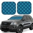 thumbnail image 2 of Uemuo Cute Turtle Printed 2 PCS Car Windshield Sun Shade, Auto Sun Heat and UV Rays Blocker, Foldable Automotive Front Window Sunshade Protector, 2 of 7