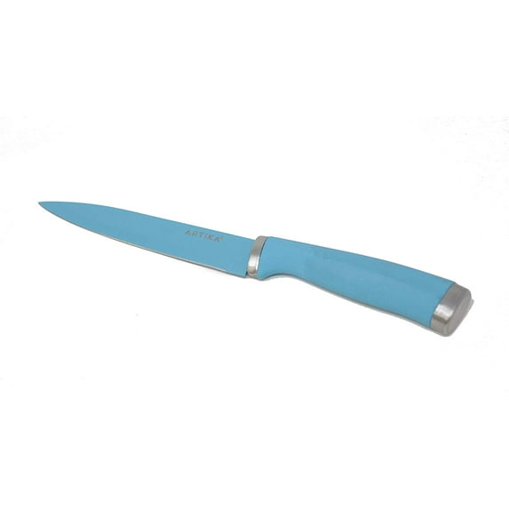 Artika 5” Utility Knife | Straight Edge – Steel Blade – Ergonomic Non Slip Handle – Sharp 5 inch Steel Knife – Fun Blue Color