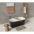 thumbnail image 2 of Tuekys 67" Acrylic Freestanding Contemporary Soaking Bathtub with Stainless Steel Pop-up Drain and Overflow Option, 2 of 8
