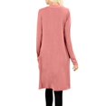thumbnail image 3 of J. METHOD Women's Open Front Long Sleeve Cardigan Casual Basic Lightweight Soft Sweater with Slouchy Pockets NEWJ1440 Ash Rose M, 3 of 5