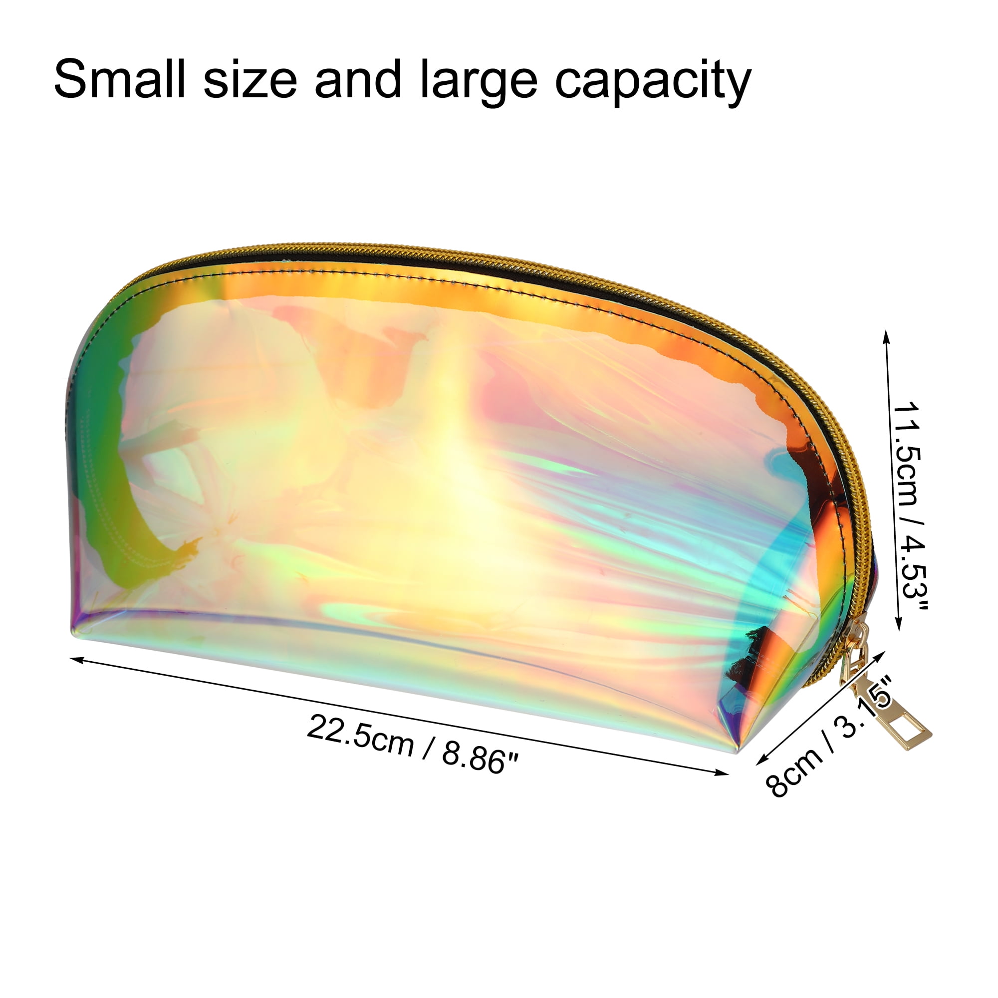 Unique Bargains Travel Toiletry Bag Makeup Bag Toiletry Organizer TPU Multicolor M Size