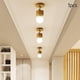 thumbnail image 4 of Lámpara de techo LED creativa Lámparas minimalistas Lámpara colgante E27 Lámpara de techo de madera para baño Apartamento de entrada, 4 of 7